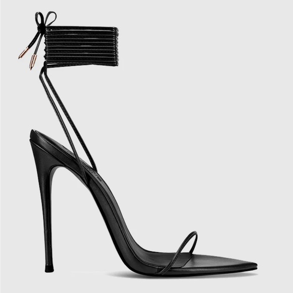 La Femme NWOT Luce Minimale - Black Size 38 US 8 - Picture 4 of 8